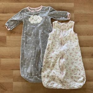 Baby Girls Set of 2 Sleep Sacks